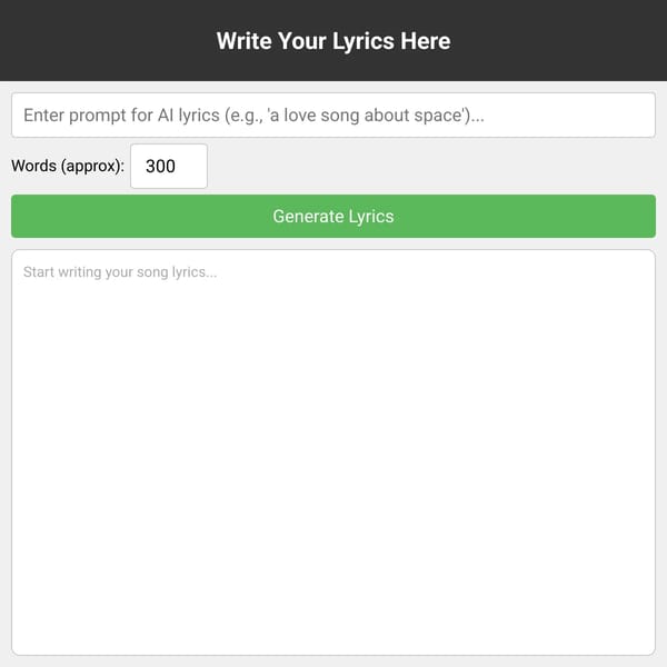 Lyrics Maker