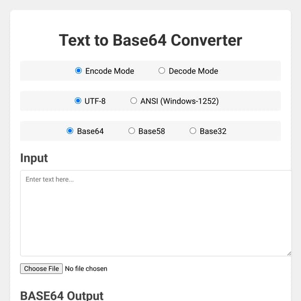 Base64 encode and decode