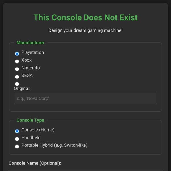 This Console Does Not Exist