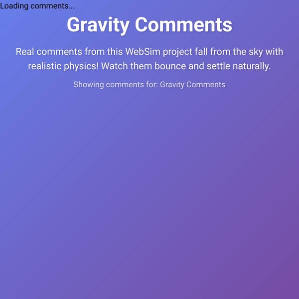 Gravity Comments