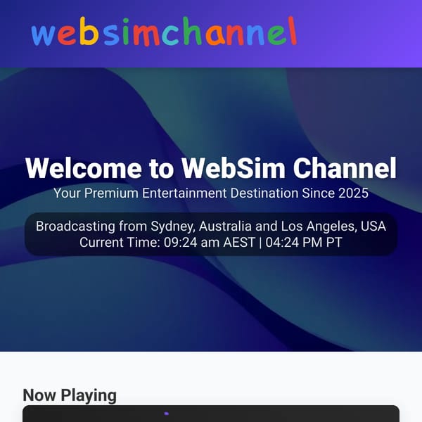 WebSim Channel - Your Entertainment Destination