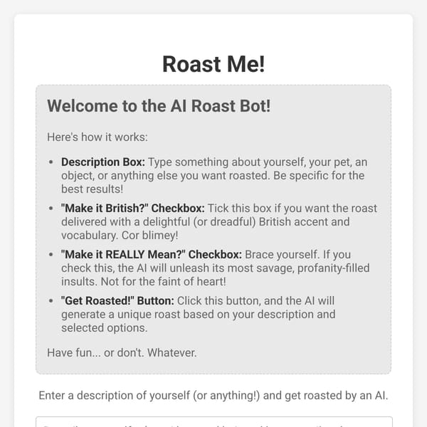AI Roast Bot