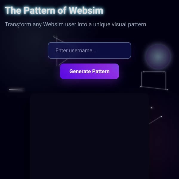 The Pattern of Websim