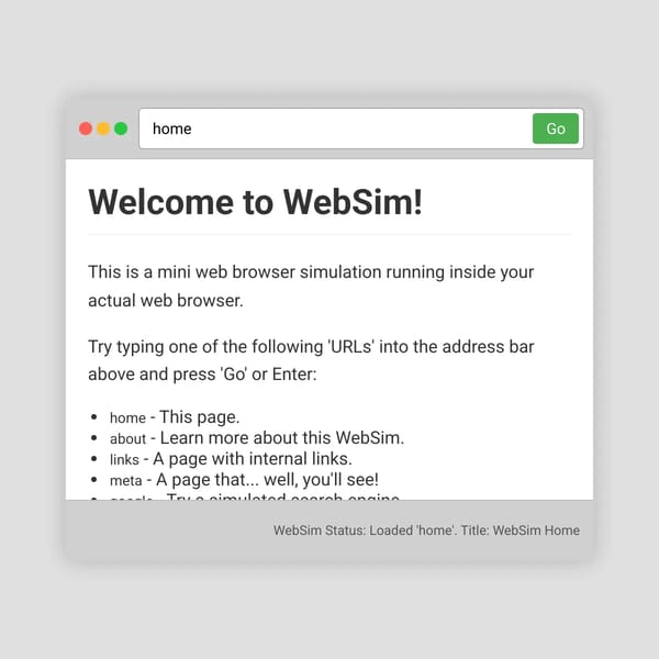 WebSim in WebSim
