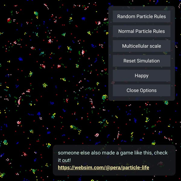 Particle life (What do you want to see)