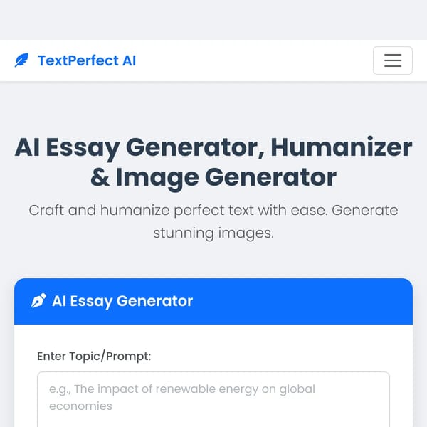 AI Essay, Humanizer Tool & Image Generator