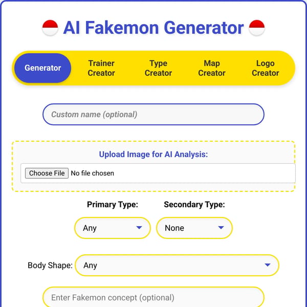 AI Fakemon Generator