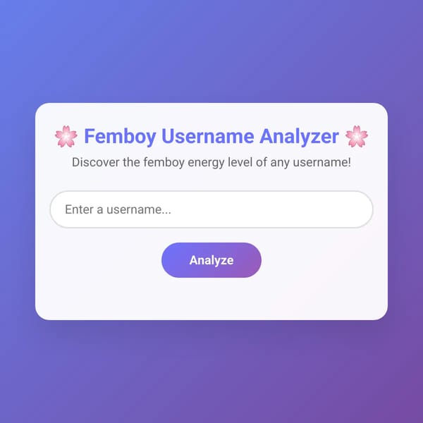 Femboy Username Analyzer