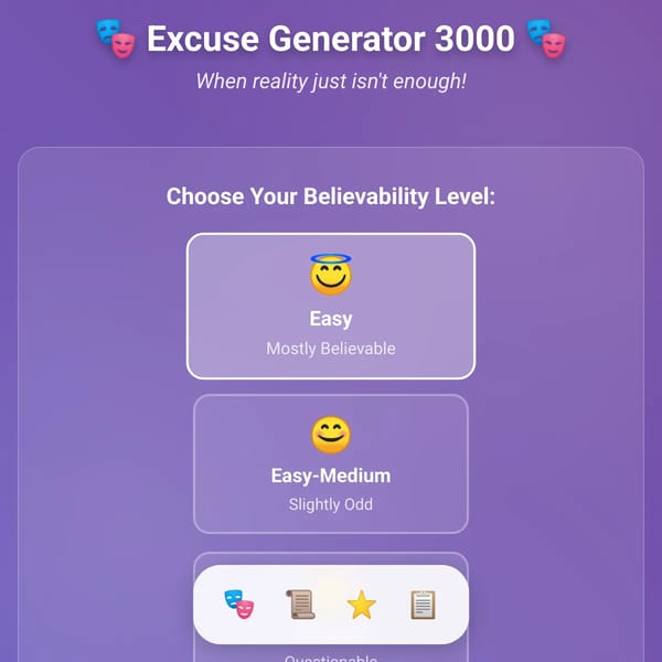 Excuse Generator 3000