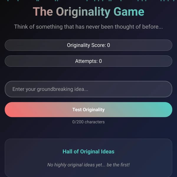 The Originality Game