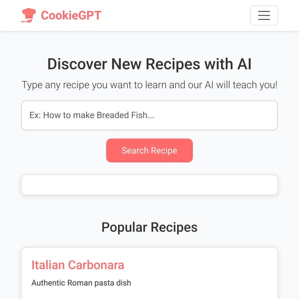 CookieGPT - Recipe AI