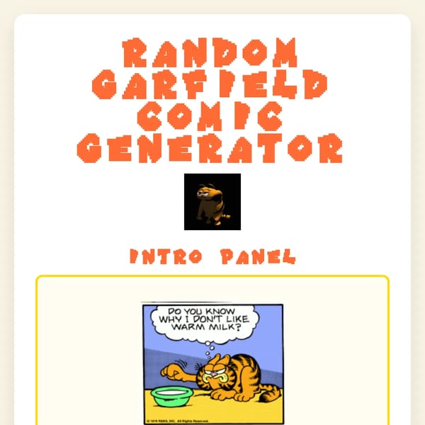Random Garfield Generator