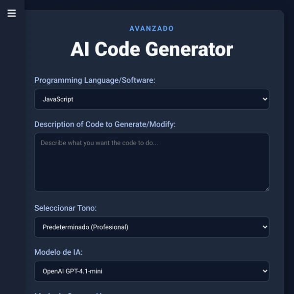 Generador de Código con IA