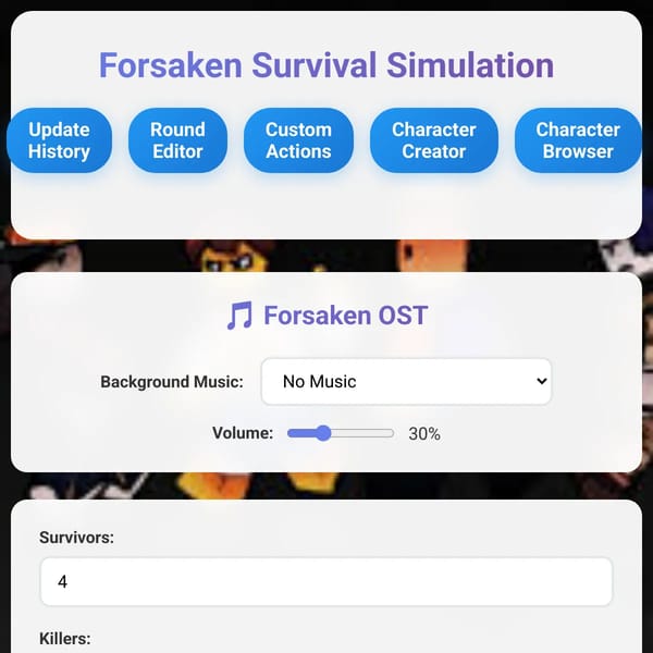 Forsaken Survival Simulation