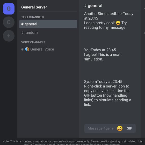 Discord Replica (Simulation)