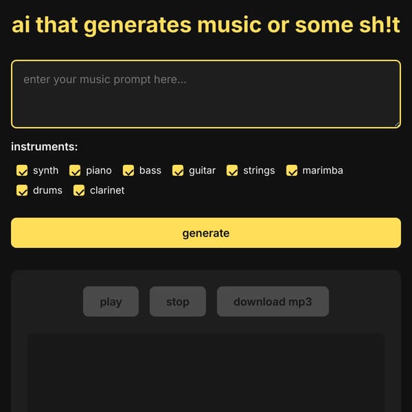 ai that generates music or some sh!t