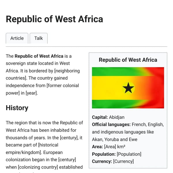 Republic of West Africa - Wikipedia