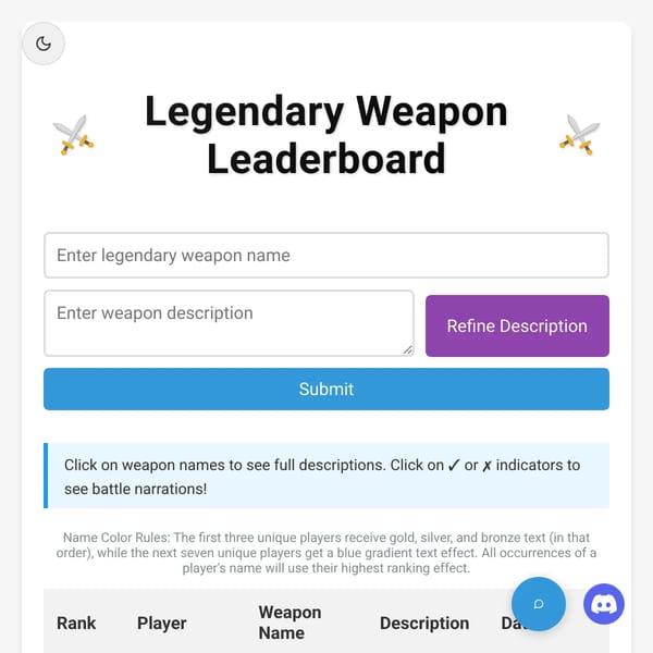 🏆STRONGEST Weapon Leaderboard🏆 