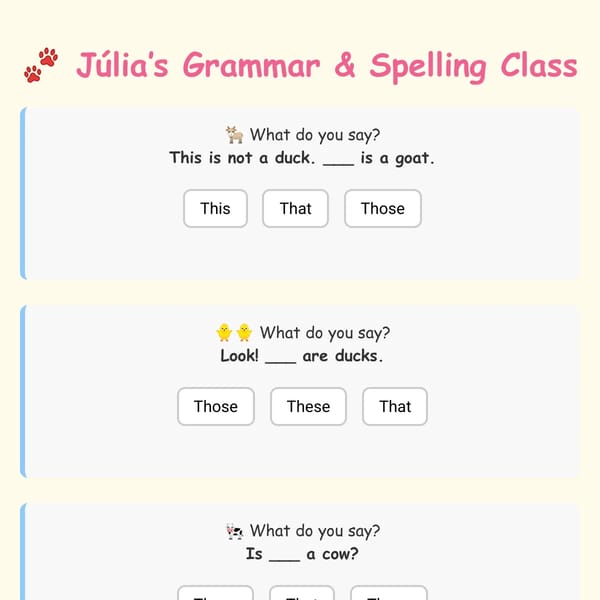 Júlia’s Grammar & Spelling Game 2