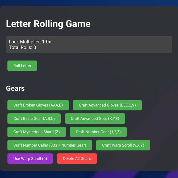 Letter RNG