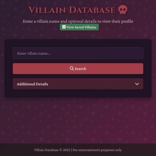 Villain Database