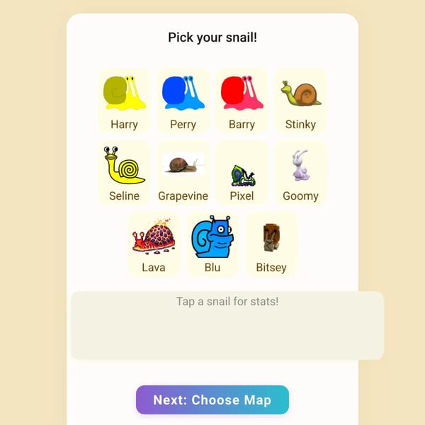 Snail Race Game