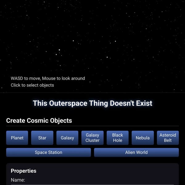 This Outerspace Thing Doesn't Exist