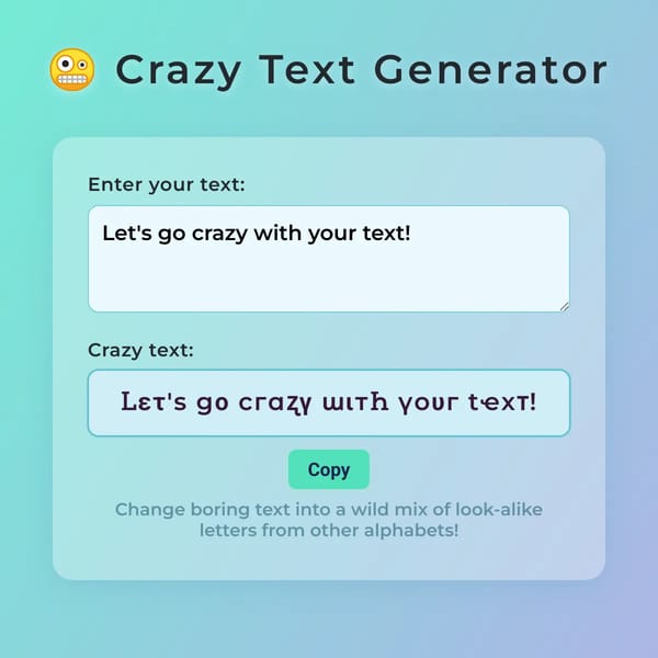 Crazy Text Generator