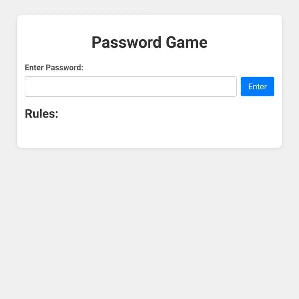 Innocent password game :)