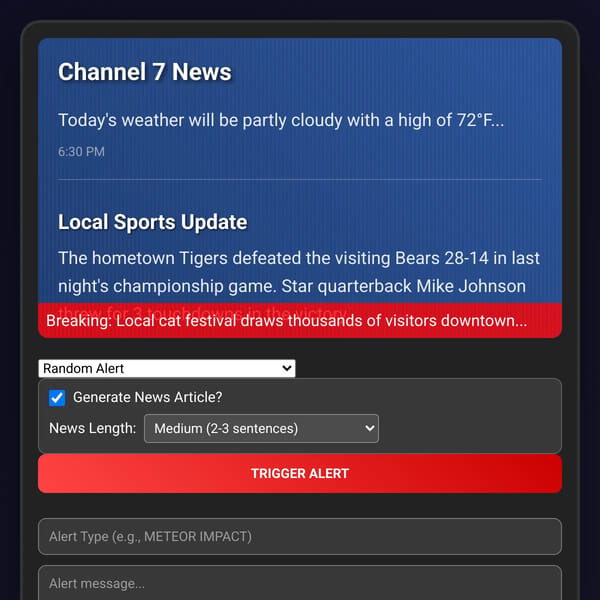 Emergency Alert System Simulator