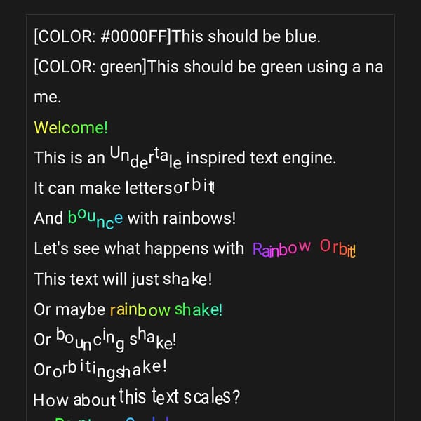 Undertale Style Text Engine