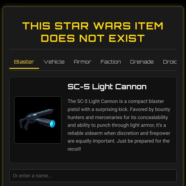 this star wars item dose not exist 