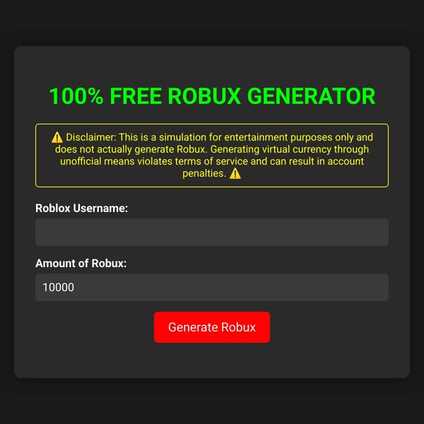 100% FREE ROBUX GENERATOR