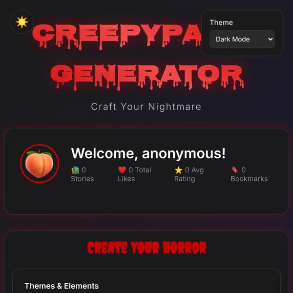 Just Another Creepypasta Generator