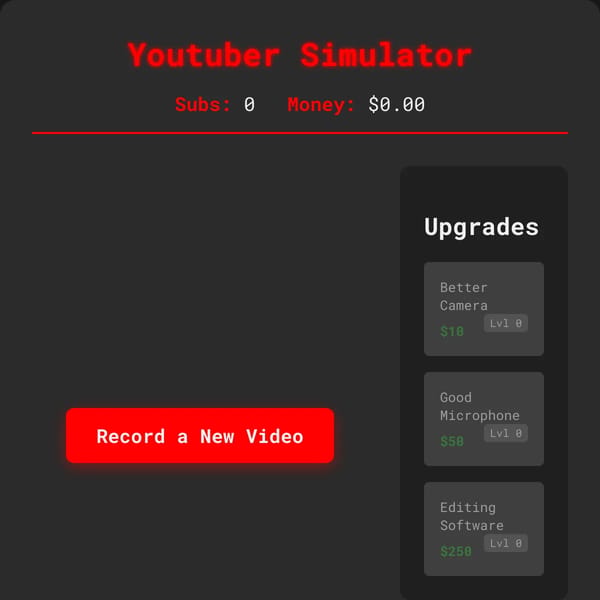 Youtuber Simulator