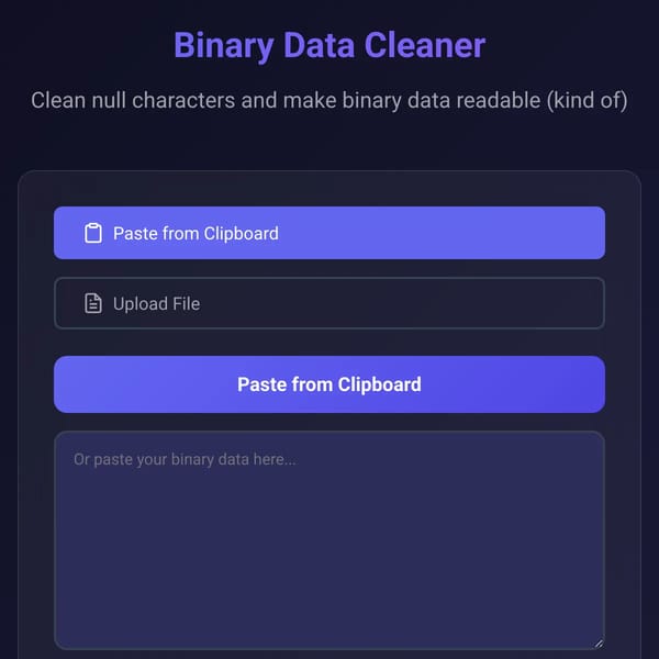 Binary Data Cleaner
