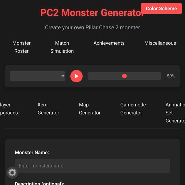 PC2 Monster Generator