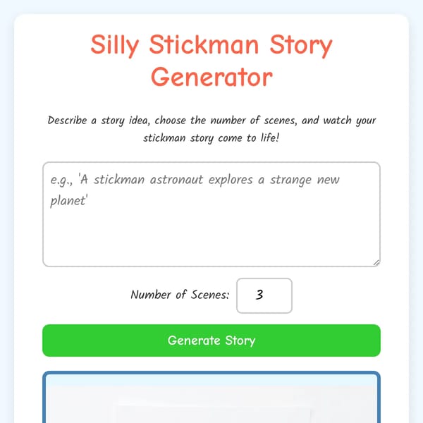 Silly Stickman Story Creator