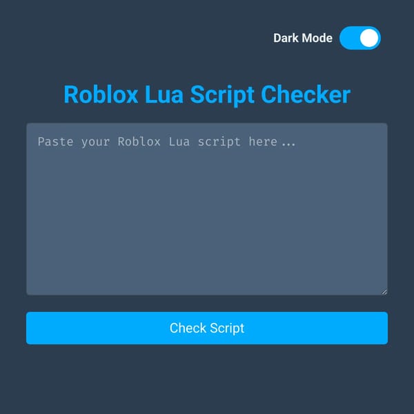 Roblox Lua Script Checker