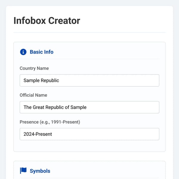 Infobox Country Creator