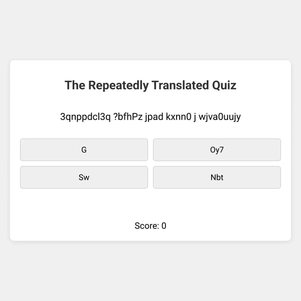 Repeatedly Translated Game