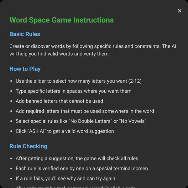 Word Space Slider