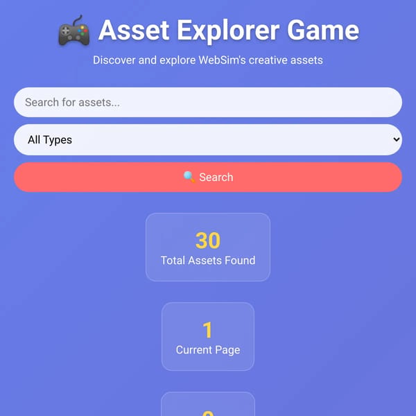 Asset Explorer Game