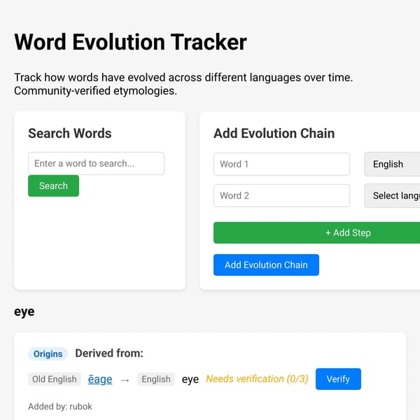 Word Evolution Tracker