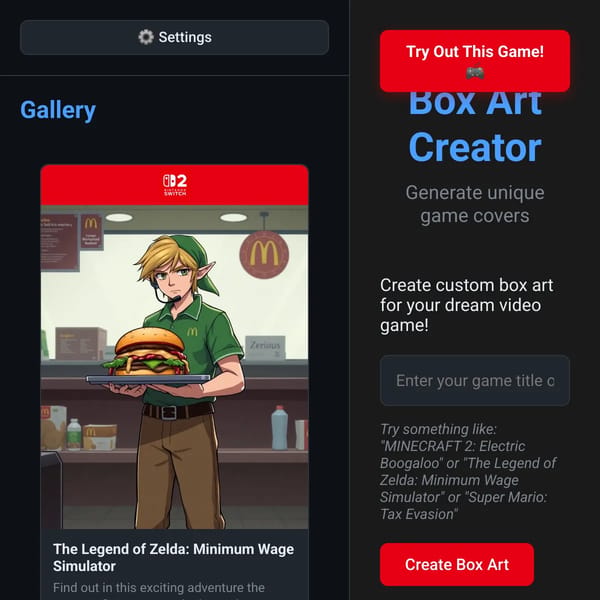 Nintendo Switch 2 BoxArt Generator