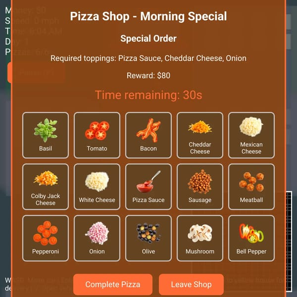 pizza delivery