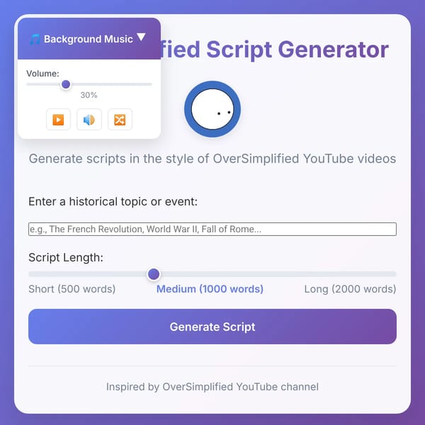 OverSimplified Script Generator