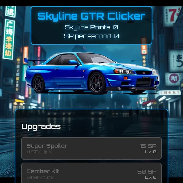 Skyline GTR Clicker