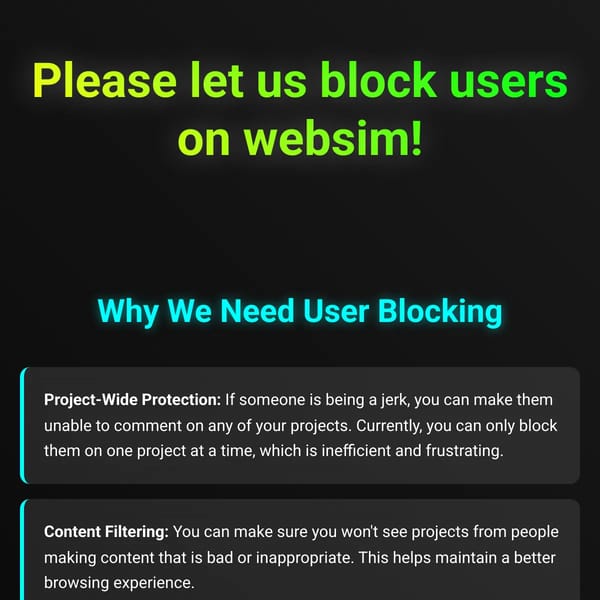 Add blocking users!