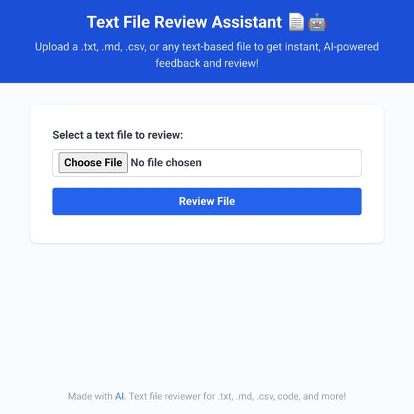 Text File Review Assistant